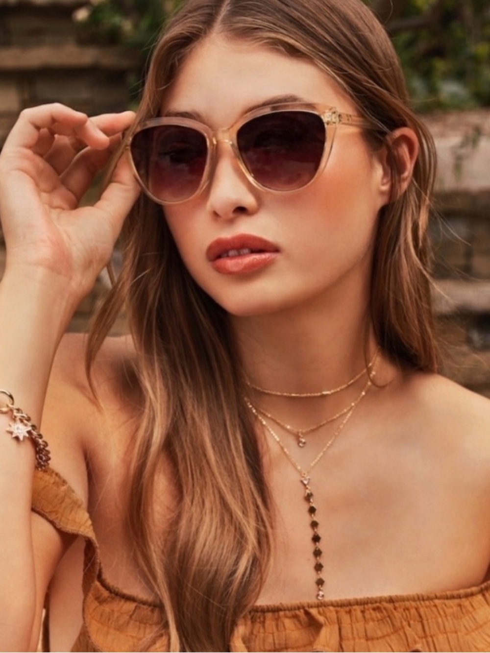Rachel Zoe "Nina" oversized cat-eye sunglasses